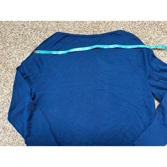 Banana Republic Women's Blue Sweater, Size Large,  100% Soft Merino Wool - Picture 5 of 8